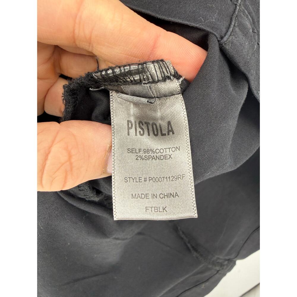 Pistola Rosie Utility Shirt Dress Black Sleeveless Collared Mini L NWT - Picture 8 of 9